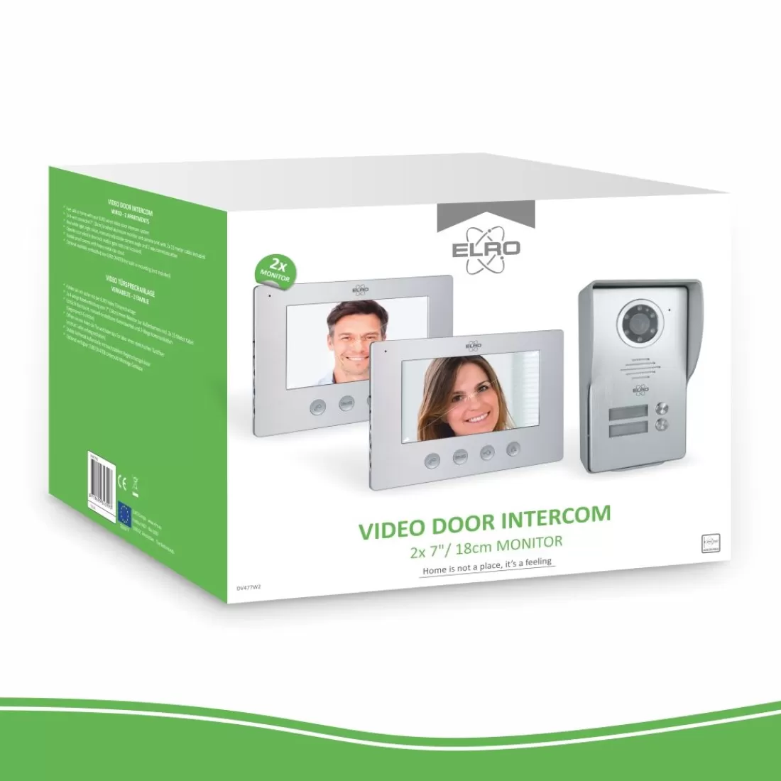 Video deur intercom | Deurintercom met camera*ELRO Bedraad Color Night Vision Deur Intercom Systeem Met Video – Twee Monitors (Dv477W2)