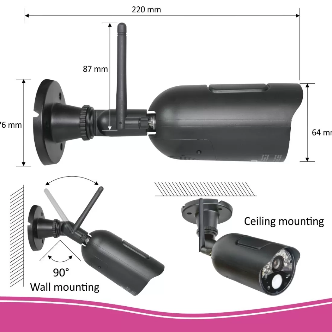 Draadloze camera's*ELRO Draadloze Hd Beveiligingscamera Set Met 7" Scherm En App (Cz30Rips)