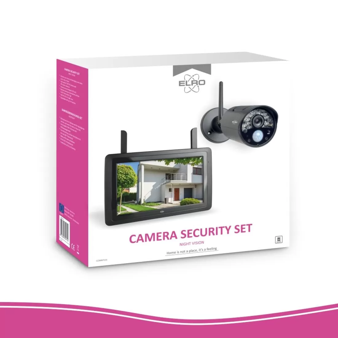 Draadloze camera's*ELRO Draadloze Hd Beveiligingscamera Set Met 7" Scherm En App (Cz30Rips)