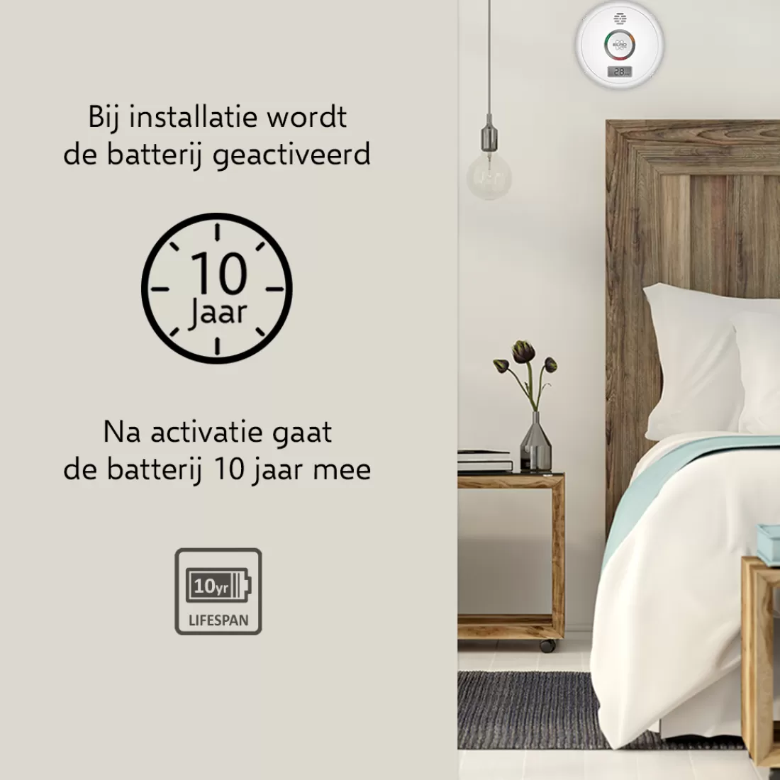 Koolmonoxidemelders*ELRO Pro Design Koolmonoxidemelder Met 10 Jaar Batterij - Automatische Zelftest - Voldoet Aan Europese Norm En50291 (Pk4910)