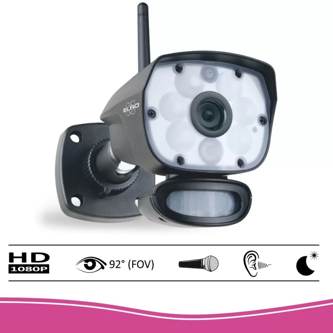 Draadloze camera's*ELRO Extra Camera Voor Cz60Rip Color Night Vision Beveiligingscamera Set (Cc60Rxx)