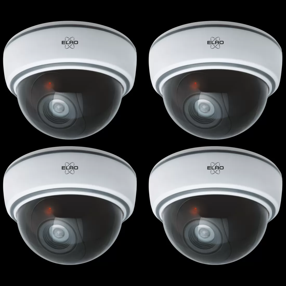 Dummy camera met led*ELRO Indoor Dummy Dome Camera Met Flash Light - 4 Pack (Cdd15F)