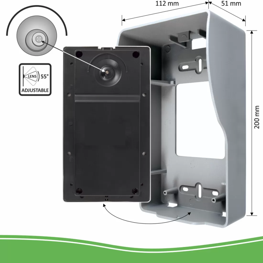 Video deur intercom | Deurintercom met camera*ELRO Video Deur Intercom - 3 Appartementen - Met 3 X 7 Inch Kleurenscherm (Dv477W3)